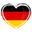 Flagge Deutschland in Herzform