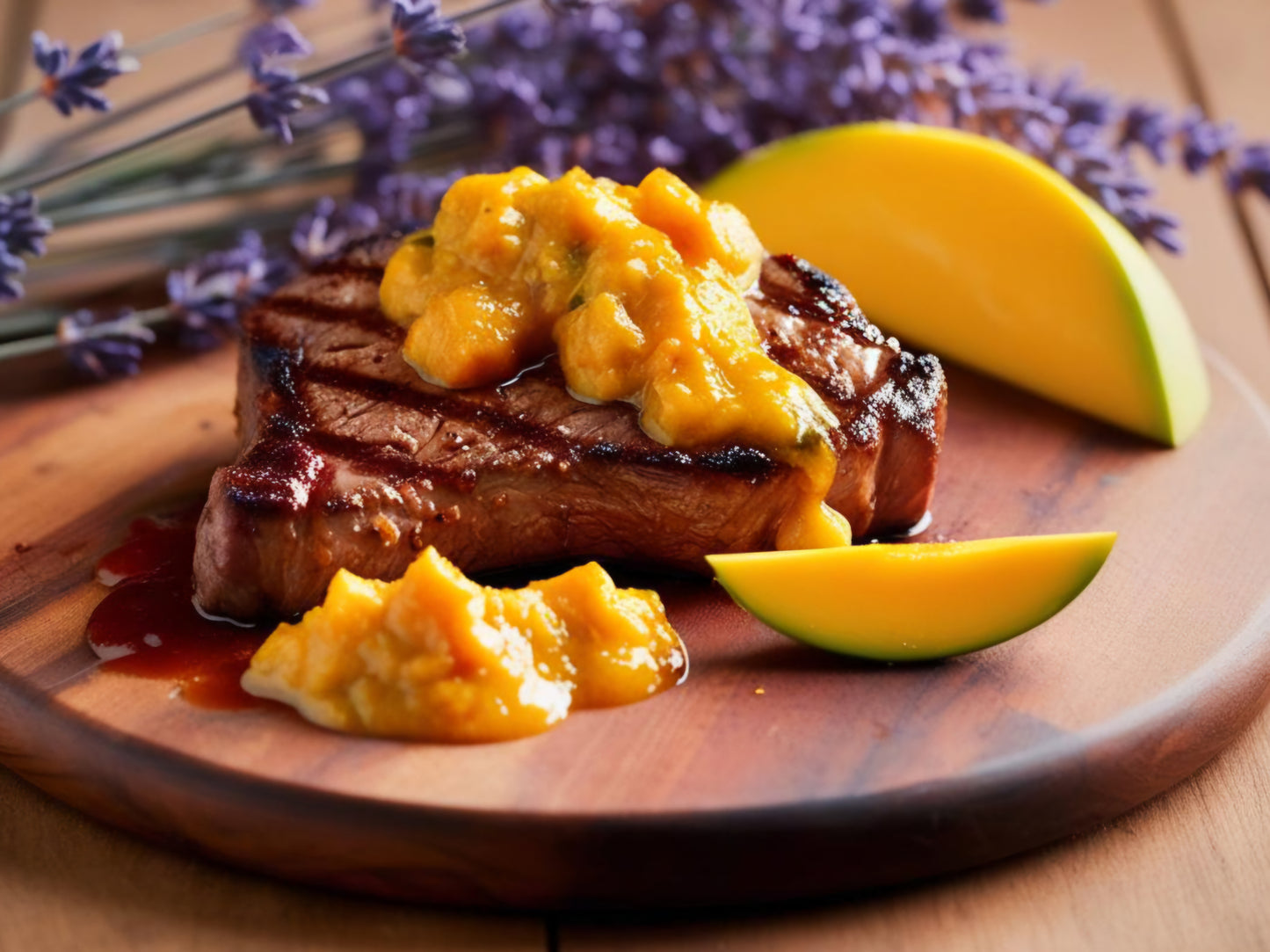Mangochutney auf Steak