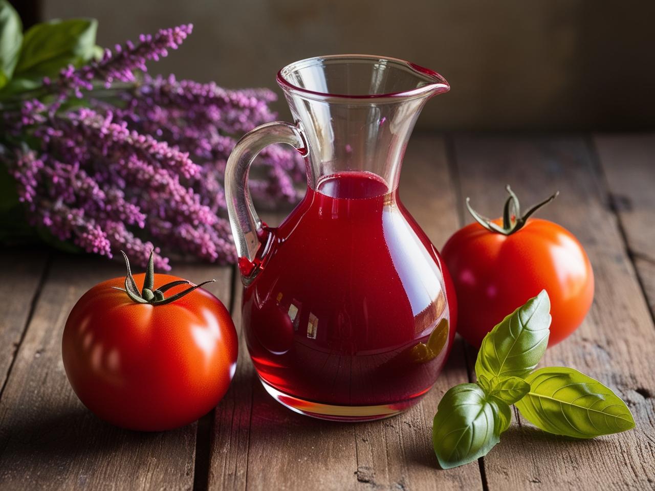 Tomaten Basilikum Essig Crema