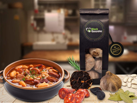 Rezept für Fabada mit schwarzem Knoblauch