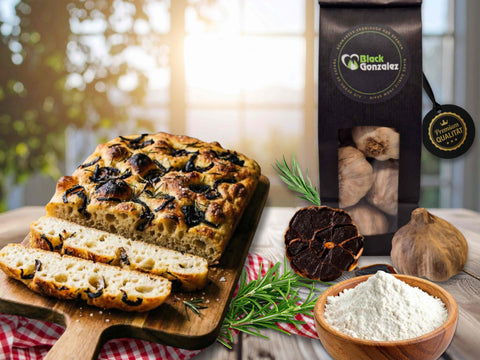 Rezept Focaccia mit schwarzem Knoblauch