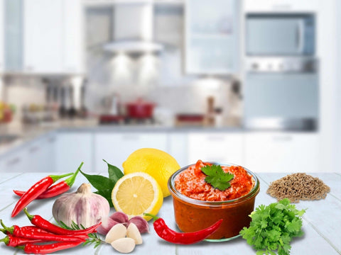 Harissa – tunesische scharfe Knoblauch-Chili-Paste 