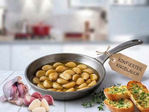 Konfierter Knoblauch: Das Grundrezept für Knoblauch-Confit