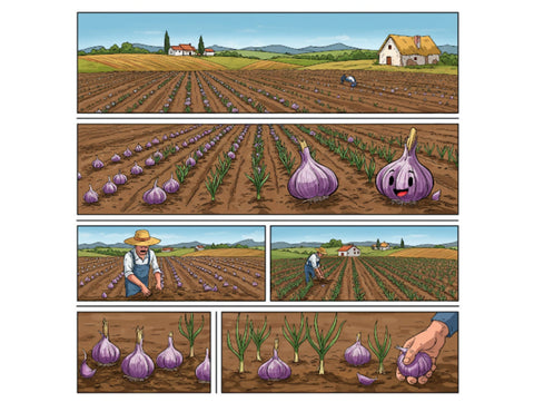 Las Pedroñeras Grafik schwarzer Knoblauch