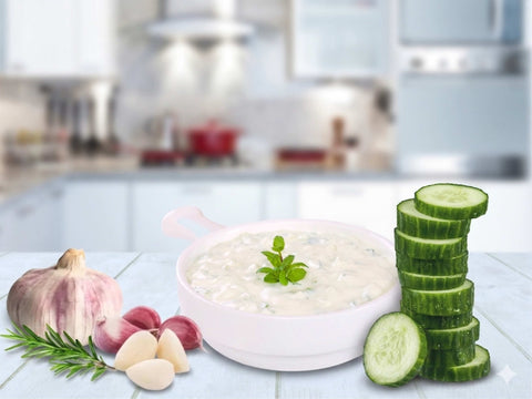 Tzatziki Rezept – klassischer griechischer Dip mit Joghurt & Gurke