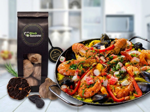 Rezept Paella mit schwarzem Knoblauch