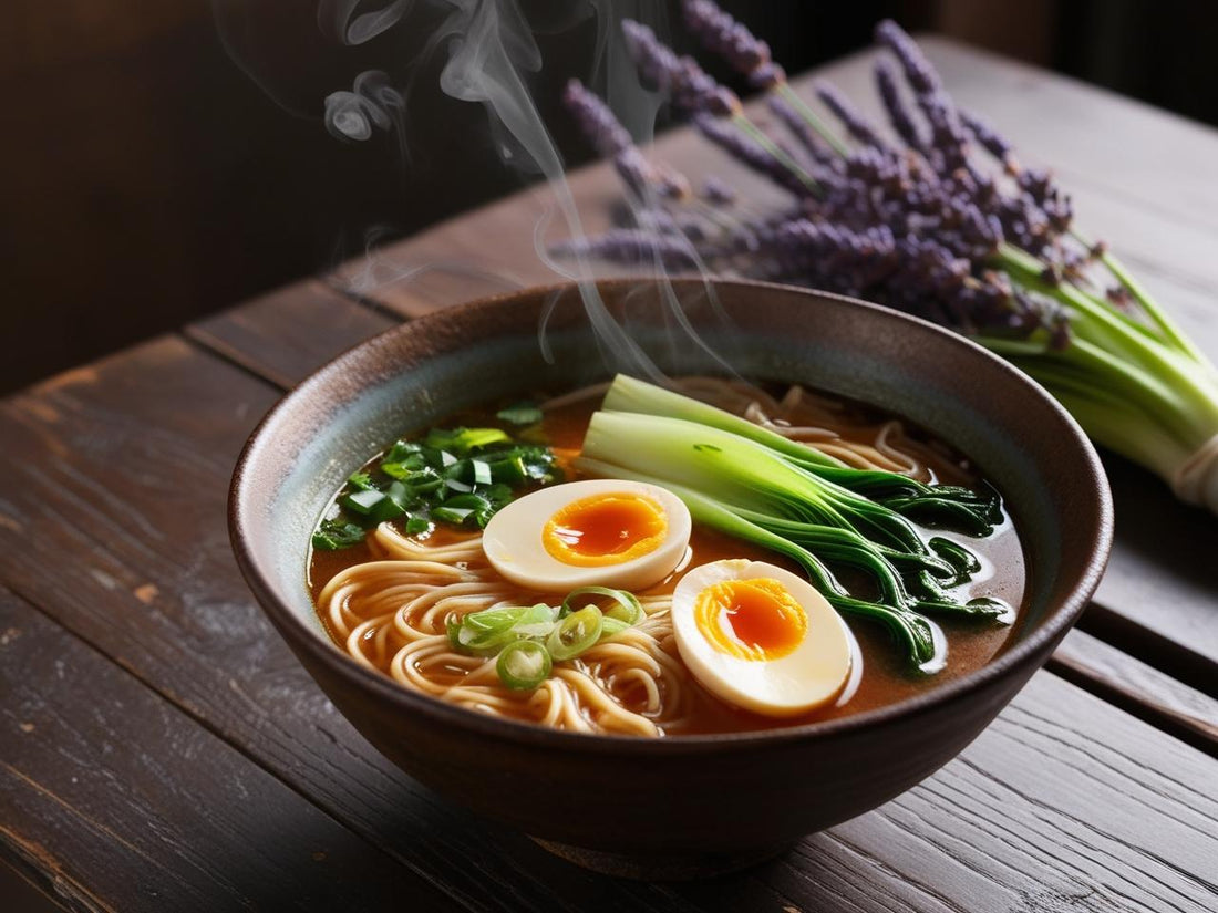 Einfacher Ramen mit schwarzem Knoblauch