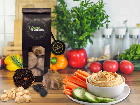 Hummus mit schwarzem Knoblauch Rezept