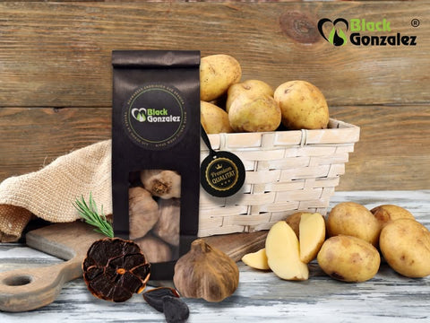 Schwarzer Knoblauch in Kartoffelgratin