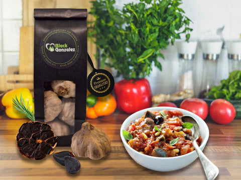 Ratatouille mit schwarzem Knoblauch Rezept