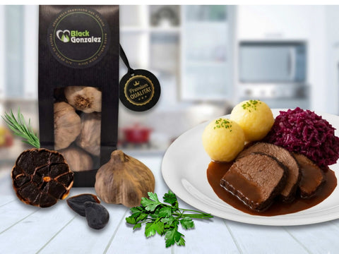 Sauerbraten mit schwarzem Knoblauch Rezept