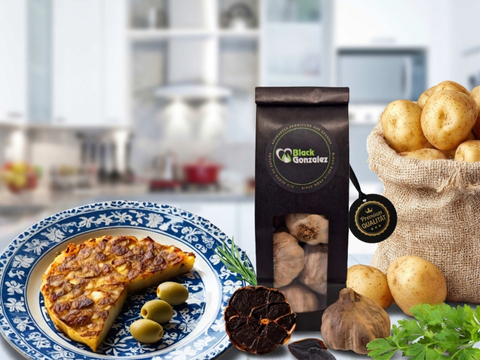 Spanische Tortilla mit schwarzem Knoblauch Rezept