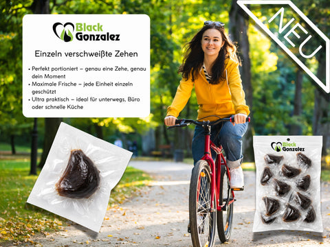 Black Gonzalez Schwarzer Knoblauch – „Einzel-Zehen Edition für unterwegs“