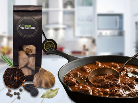 Hirsch-Ragou mit schwarzem Knoblauch