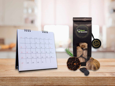 Schwarzer Knoblauch ist bis zu 12 Monate haltbar