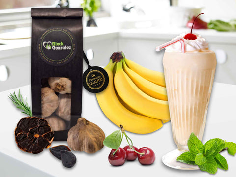 Rezept Milchshake mit Banane und schwarzem Knoblauch