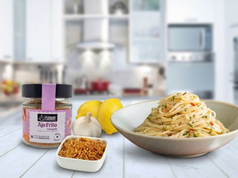Rezept Spaghetti mit frittiertem Knoblauch