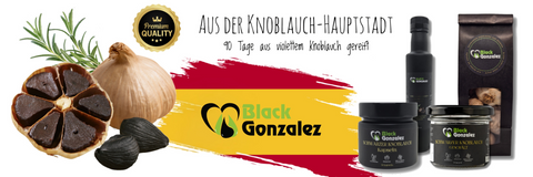 Black Gonzalez Onlineshop für schwarzer Knoblauch. Titelbild