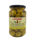 Grüne spanische Oliven mit Anchovis-Geschmack – traditionelle Delikatesse 370 g