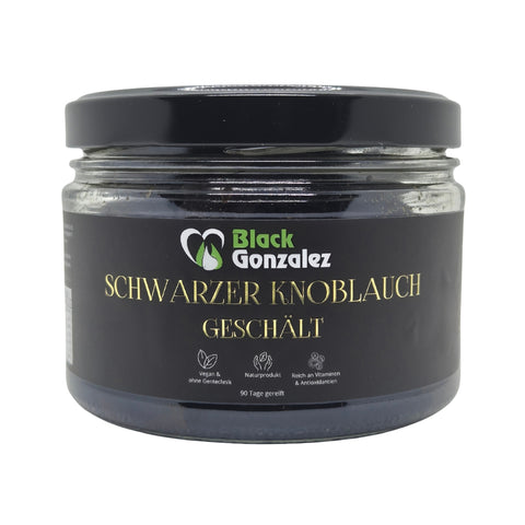 Geschälter schwarzer Knoblauch Zehen -spanische Feinkost von Black Gonzalez