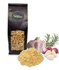 Getrockneter violetter Knoblauch