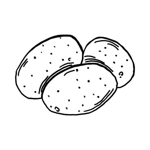 Kartoffeln mit schwarzem Knoblauch