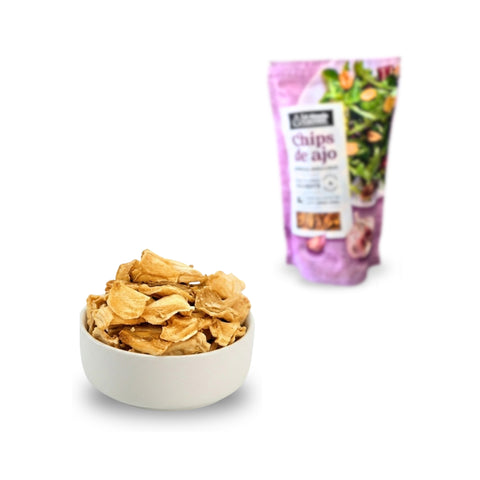 Knoblauch-Chips geröstet