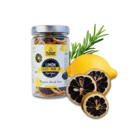 Schwarze Zitronen Scheiben