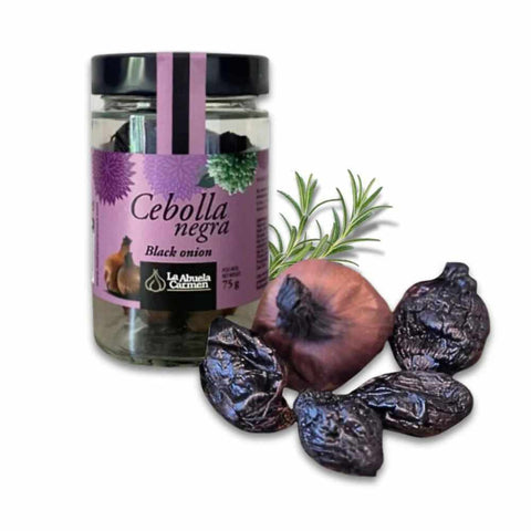 Schwarze fermentierte Zwiebeln