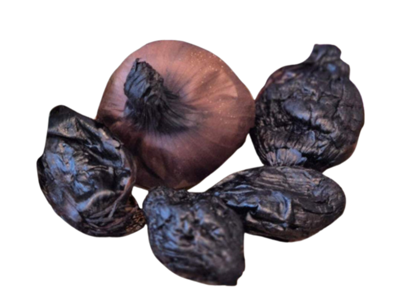 Schwarze Zwiebeln