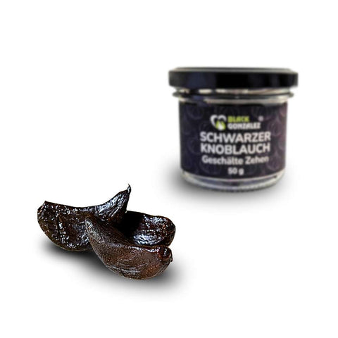 Geschälter schwarzer Knoblauch