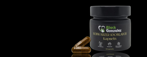 Schwarzer Knoblauch Kapseln Banner
