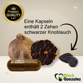 Schwarzer Knoblauch Kapseln hochdosiert - eine Kapsel enthält 2 Zehen
