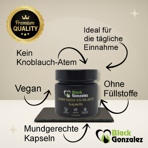 Schwarzer Knoblauch Kapseln Nahrungsergänzungsmittel