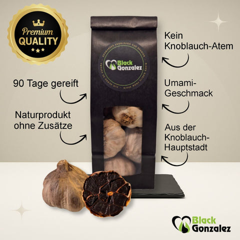 Schwarzer Knoblauch ganze Knollen