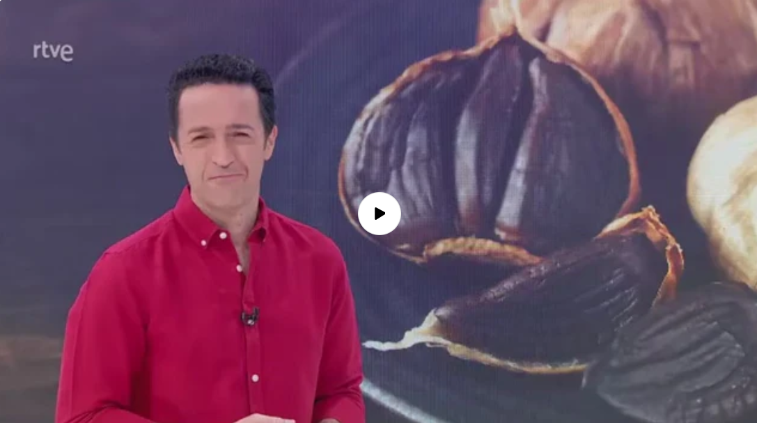 Unser schwarzer Knoblauch im spanischen Fernseh-Programm von RTVE.