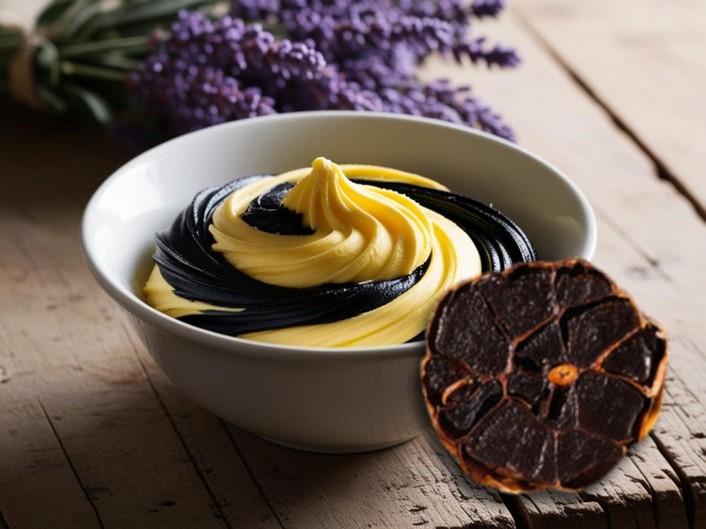 Rezept für Knoblauchbutter mit schwarzem Knoblauch