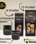 Schwarzer Knoblauch Produktvarianten