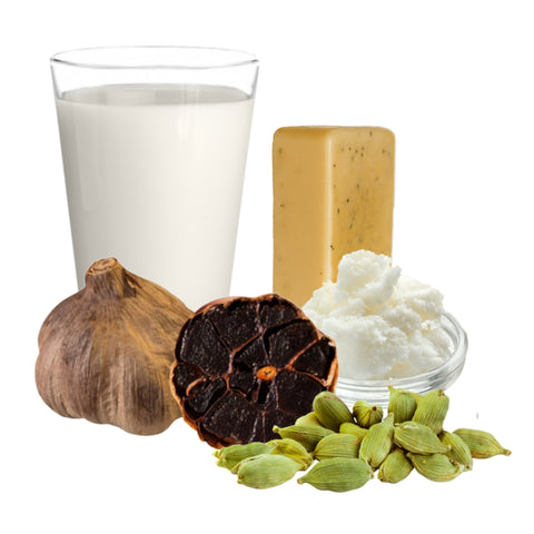 Schwarzer Knoblauch Seife mit Stutenmilch, Kardamom und Sheabutter