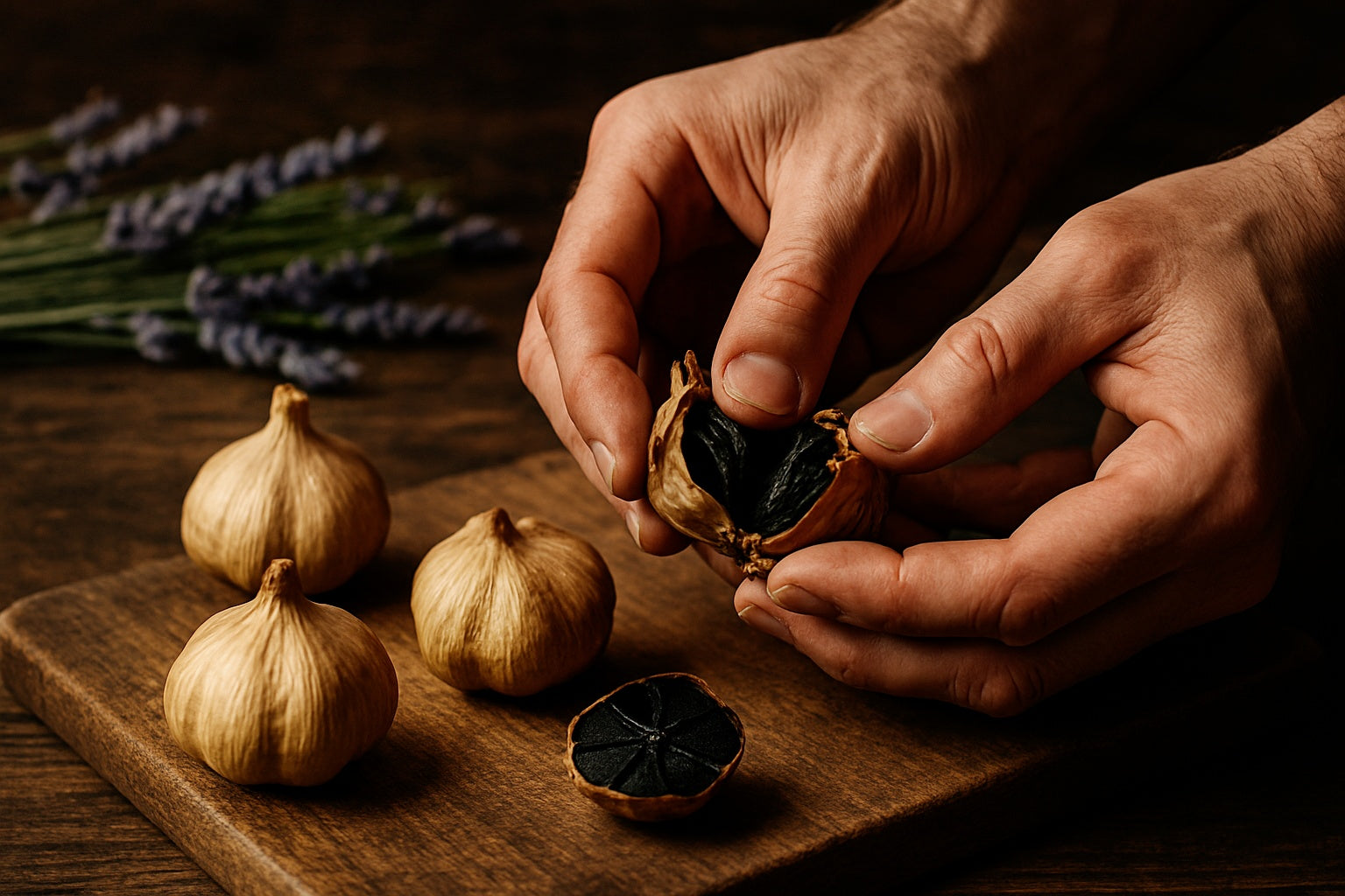 Black Gonzalez ist Experte für schwarzen Knoblauch